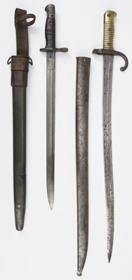 Lot 119 - Bayonets. WWI American P1917 Winchester Bayonet plus French Chassepot Bayonet