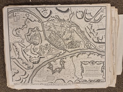 Lot 160 - Europe. A collection of approximately 75 maps of cities and battle plans, mostly 18th-century