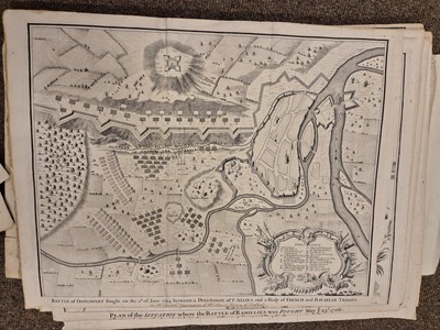 Lot 160 - Europe. A collection of approximately 75 maps of cities and battle plans, mostly 18th-century