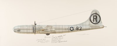 Lot 272 - Valo (John). Boeing B-29 Superfortress "Enola Gay", a unique profile painting