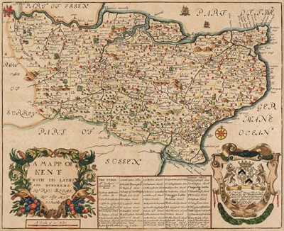 Lot 183 - Kent. Blome (Richard), A Mapp of Kent..., [1673]