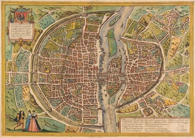 Lot 197 - Paris. Braun (Georg & Hogenberg Franz). City plan of Paris [1572 or later]