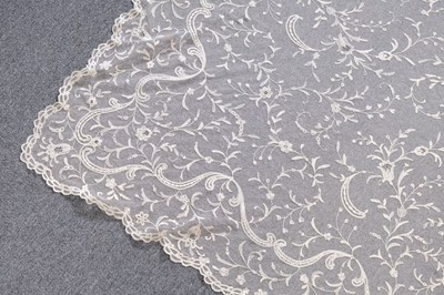 Lot 548 - Lace. A Brussels lace cream veil, early 20th century