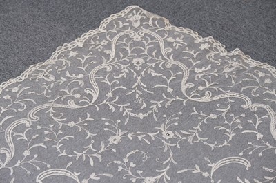 Lot 548 - Lace. A Brussels lace cream veil, early 20th century