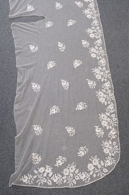 Lot 548 - Lace. A Brussels lace cream veil, early 20th century