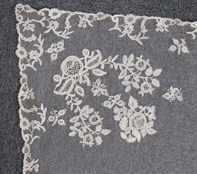 Lot 548 - Lace. A Brussels lace cream veil, early 20th century