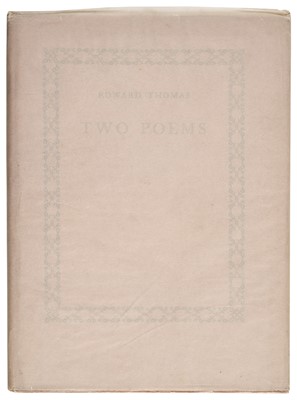 Lot 735 - Thomas (Edward). Two Poems, 1st edition, 1927