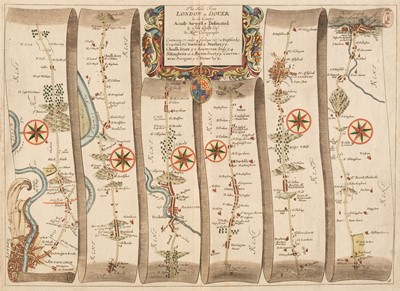 Lot 195 - Ogilby (John). The Road from London to Dover in Co. Canty..., [1698]