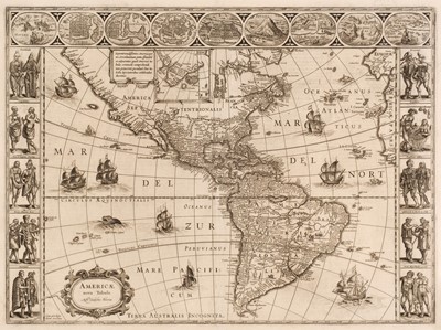 Lot 216 - The Americas. Blaeu (Willem Janszoon), Americae nova Tabula, Amsterdam circa 1635