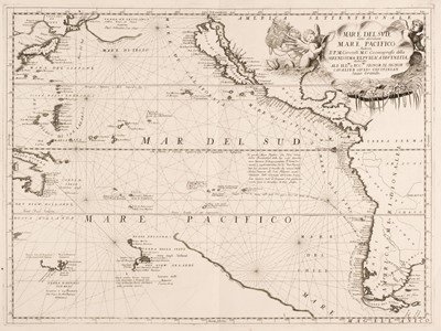 Lot 196 - Pacific Ocean. Coronelli (V. M.). Mare del Sud Detto Altrimenti Mare Pacifico..., Venice, circa 1691