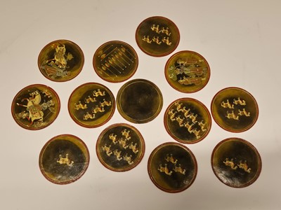 Lot 371 - Indian playing cards. Dashavatara Ganjifa, Rajasthan type II, possibly late 19th century