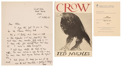 Lot 607 - Hughes (Ted). Crow, 1st US edition, signed, 1971, with related letter