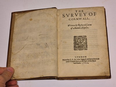Lot 266 - Carew (Richard). The Survey of Cornwall, 1st edition, 1602