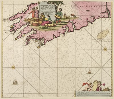 Lot 210 - Southern Ireland. Van Keulen (Johannes), Nieuwe Pascaert, vande Suyt Syde van Yrlandt..., circa 1690