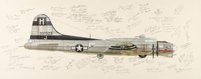 Lot 271 - Valo (John). Boeing B-17G, 388th Bomb Group, a unique profile painting