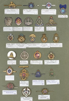 Lot 51 - Military Badges. A collection of military sweetheart badges