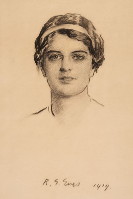 Lot 215 - Eves (R. G.). Portrait of Miss Marsham Townsend, 1919