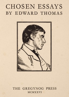 Lot 732 - Thomas (Edward). Chosen Essays, Gregynog Press, 1926