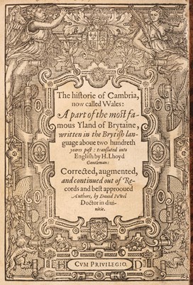 Lot 258 - Caradoc (of Llancarvan). The Historie of Cambria, now called Wales, 1584