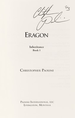 Lot 690 - Paolini (Christopher). Eragon, 1st privately printed edition, 2002