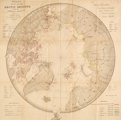 Lot 147 - Arctic Regions. Wyld (James), Wyld's Chart of the Arctic Regions..., 1875