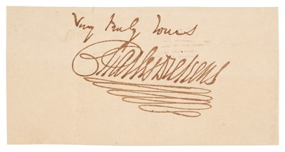 Lot 150 - Dickens (Charles, 1812-1870). Ink Signature, c. 1830s