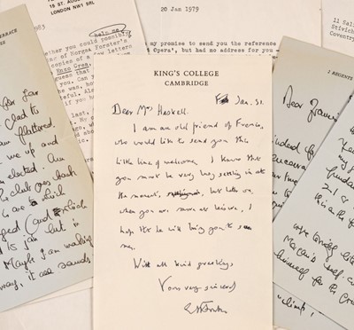 Lot 167 - Forster (Edward Morgan, 1879-1970). Autograph Letter Signed, ‘E. M. Forster’, c. 1965