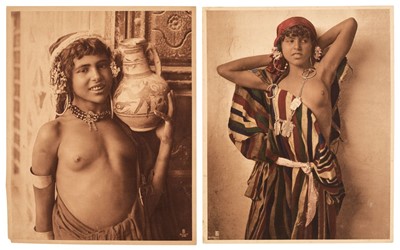 Lot 107 - Tunisia. Two photogravures of young women by Lehnert & Landrock, c. 1920