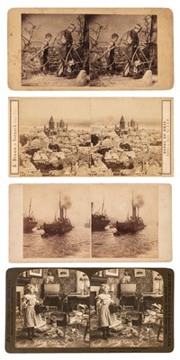 Lot 105 - Stereoviews. A group of approx. 195 mixed stereoviews, c. 1860-1900