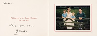 Lot 149 - Diana (1961-1997). A signed and inscribed Christmas Card, [1988]