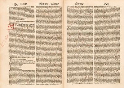 Lot 227 - Pelbartus de Themeswar. Sermones Pomerii de sanctis, Pars Hiemalis only..., [1502]