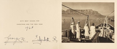 Lot 171 - George VI (1895-1952) & Elizabeth (1900-2002). Christmas Card, 1948