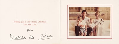 Lot 197 - Princess Diana and Prince Charles. Two Christmas Cards, [1987] & [1994]