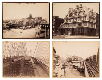 Lot 84 - New York. A group of 14 photographs of New York, c. 1880s, albumen prints