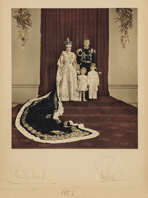 Lot 156 - Elizabeth II (1926-2022) & Prince Philip (1921-2021). Photograph Signed, 1953