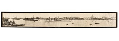 Lot 100 - Shanghai. Panoramic view of the Bund, Shanghai, c. 1927, gelatin silver print