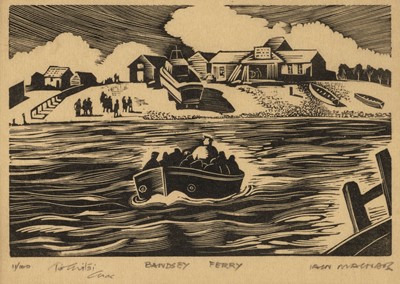 Lot 412 - Macnab (Iain, 1890-1967). Bawdsey Ferry, woodcut