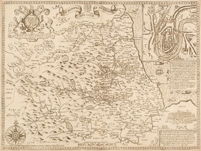 Lot 157 - Durham. Speed (John), The Bishoprick and Citie of Durham, 1676