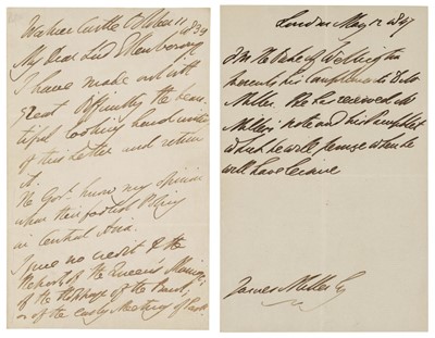 Lot 219 - Wellesley (Arthur, 1769-1852). Autograph Letter Signed, Walmer Castle, 11 October 1839