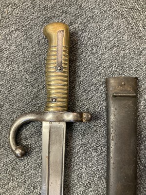 Lot 116 - Bayonet. A French Chassepot bayonet with matching serial numbers L7839