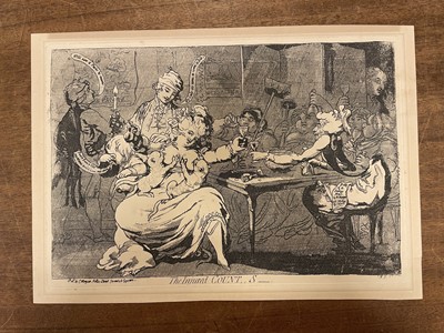 Lot 126 - Gillray (James). The Injured Count, S[trathmore] - published by C. Morgan, circa 1786