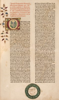 Lot 224 - Duranti (Giullelmus). Rationale Divinorum Officiorum, Rome: Hahn and de Lucca, 1473