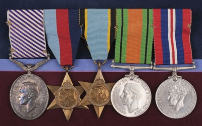 Lot 217 - WWII RAF Medals. A WWII '1943' D.F.M. group to Flight Lieutenant N.A. Beale, DFM, RAF