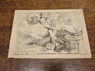 Lot 120 - Gillray (James). Smelling out a Rat; London: H. Humphreys, December 3rd, 1790