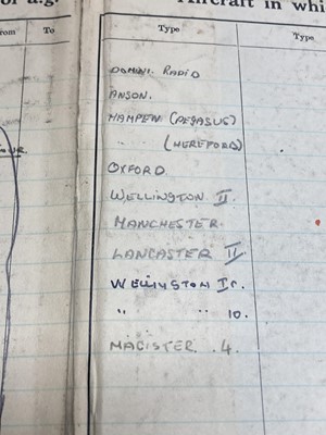Lot 248 - Logbook. Flight Lieutenant D. Walker, 44 Squadron, Royal Air Force, 51 operations
