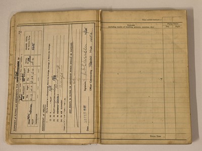 Lot 248 - Logbook. Flight Lieutenant D. Walker, 44 Squadron, Royal Air Force, 51 operations