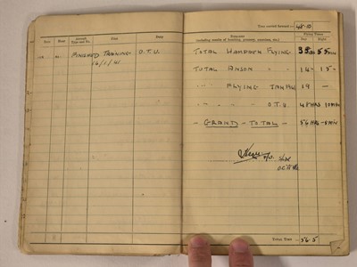 Lot 248 - Logbook. Flight Lieutenant D. Walker, 44 Squadron, Royal Air Force, 51 operations