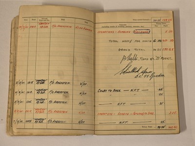 Lot 248 - Logbook. Flight Lieutenant D. Walker, 44 Squadron, Royal Air Force, 51 operations
