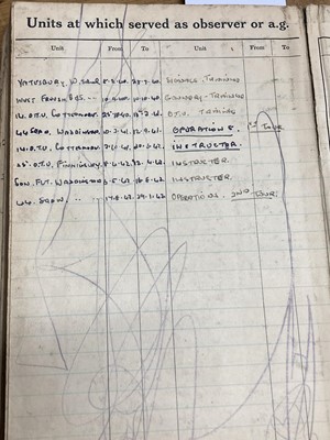 Lot 248 - Logbook. Flight Lieutenant D. Walker, 44 Squadron, Royal Air Force, 51 operations