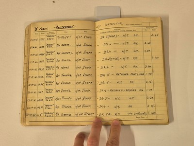 Lot 248 - Logbook. Flight Lieutenant D. Walker, 44 Squadron, Royal Air Force, 51 operations